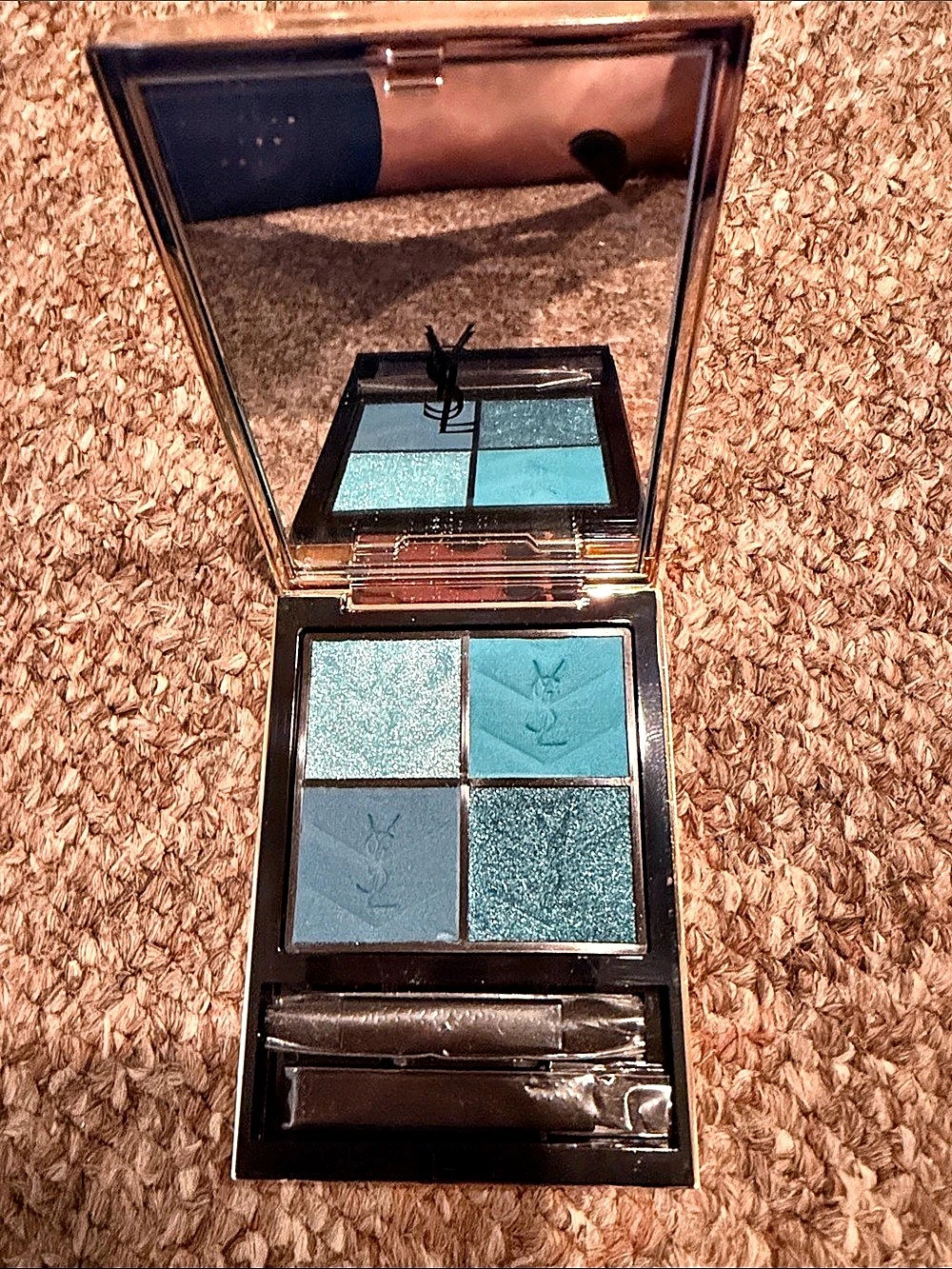 Yves Saint Laurent Couture Mini Clutch Eyeshadow Palette Blue & Gold NWT never o